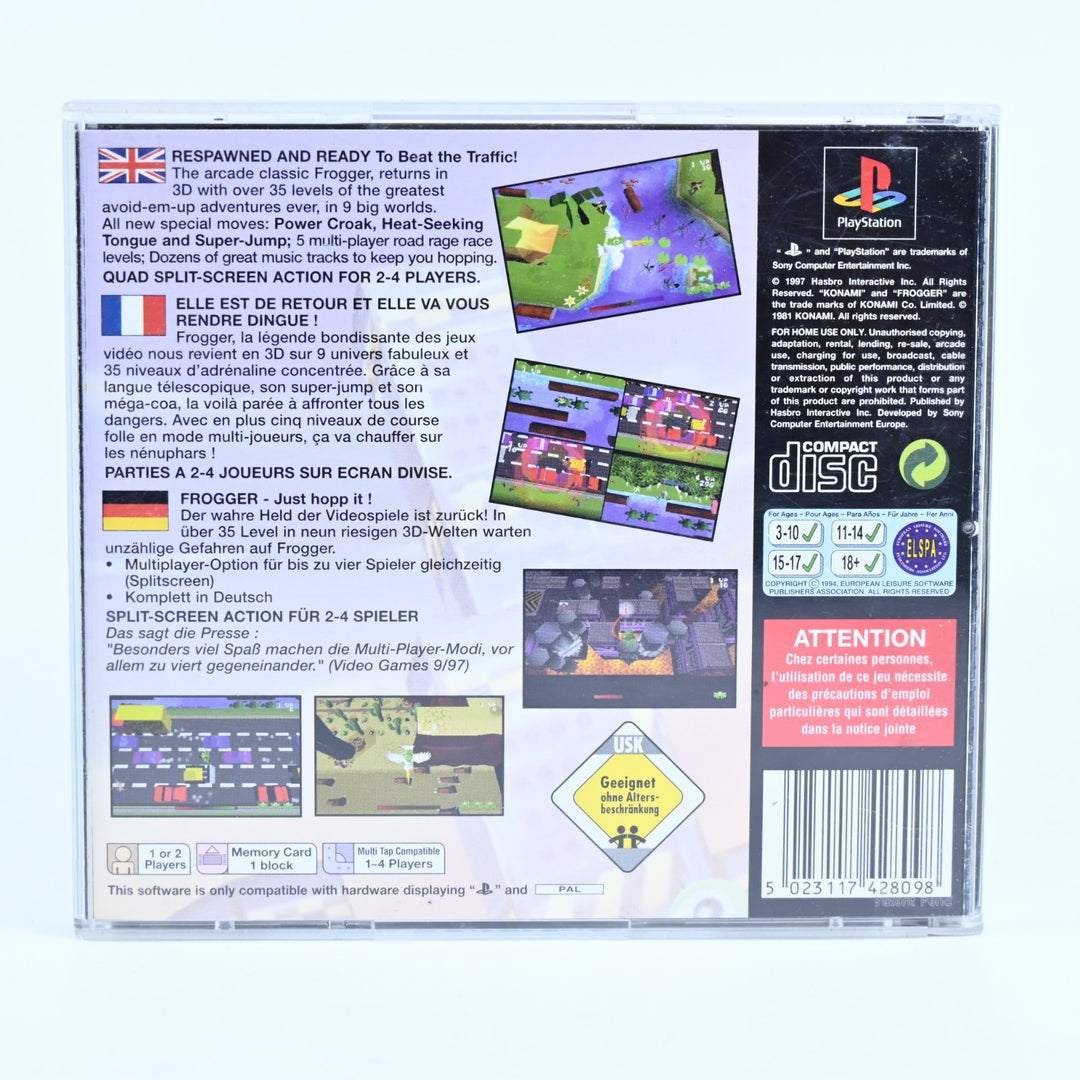 Frogger - Sony Playstation 1 / PS1 Game + Manual - PAL - MINT DISC! RARE ERROR