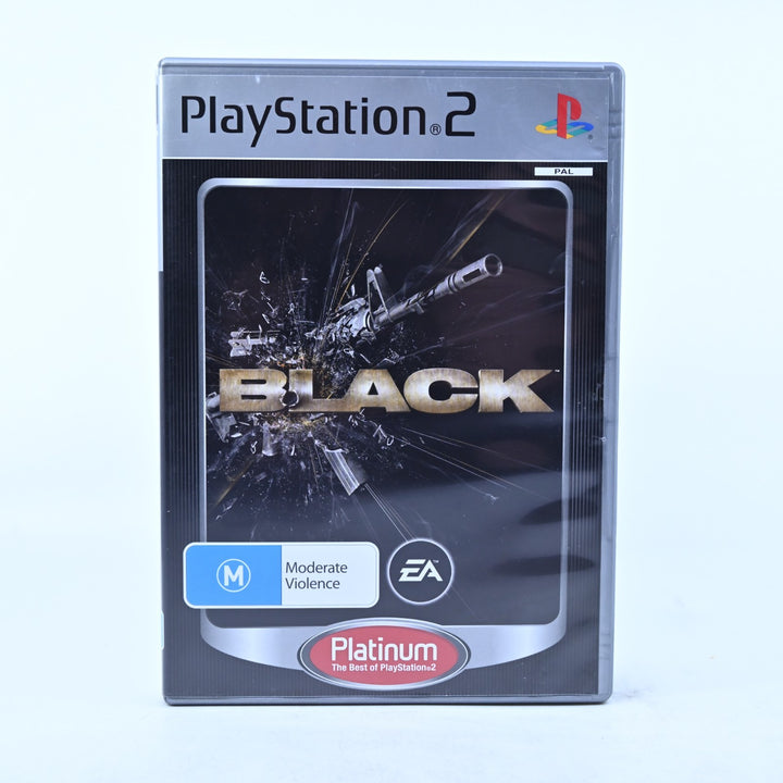 Black - Sony Playstation 2 / PS2 Game + Manual - PAL