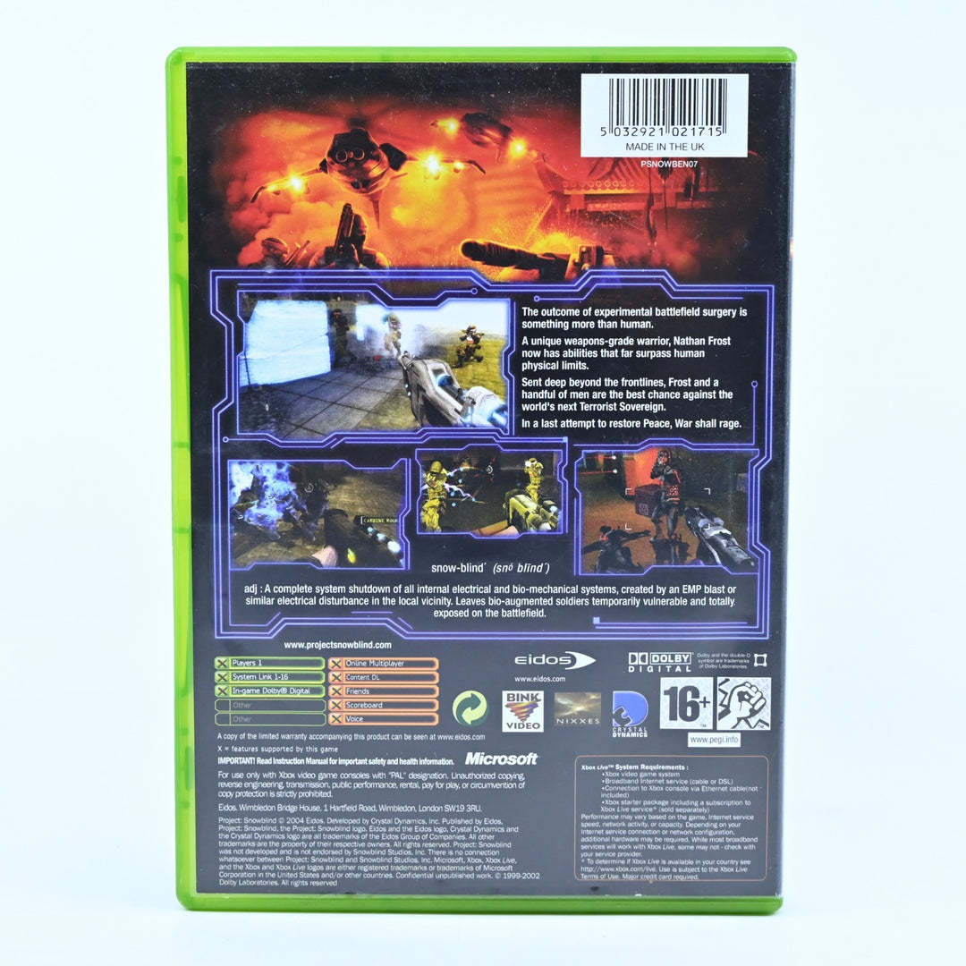 Project: Snowblind - Original Xbox Game + Manual - PAL - MINT DISC!