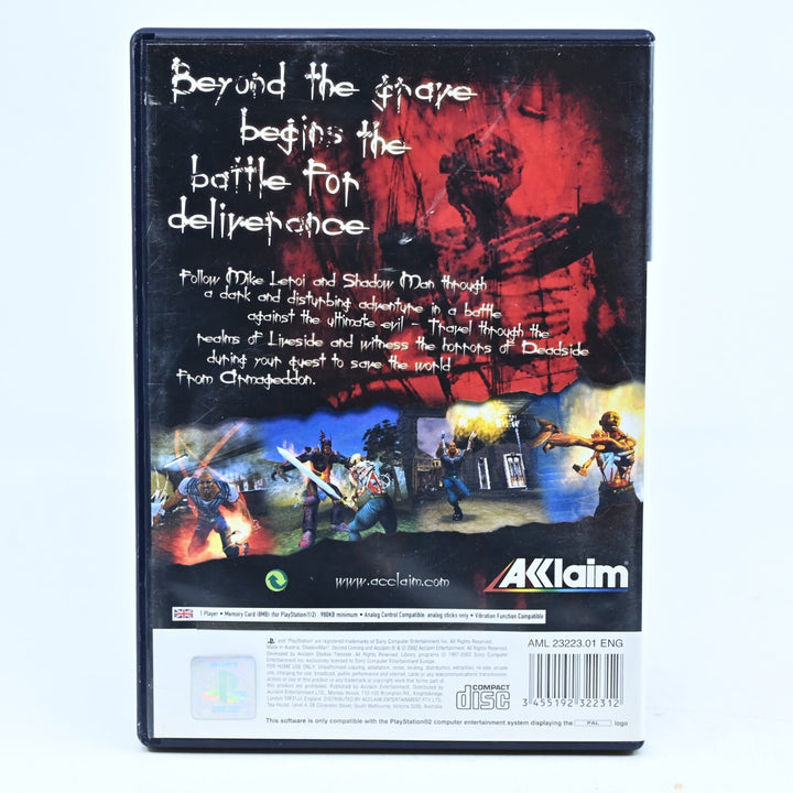 Shadow Man 2econd Second Coming Sony Playstation 2 PS2 Game + Manual - MINT DISC