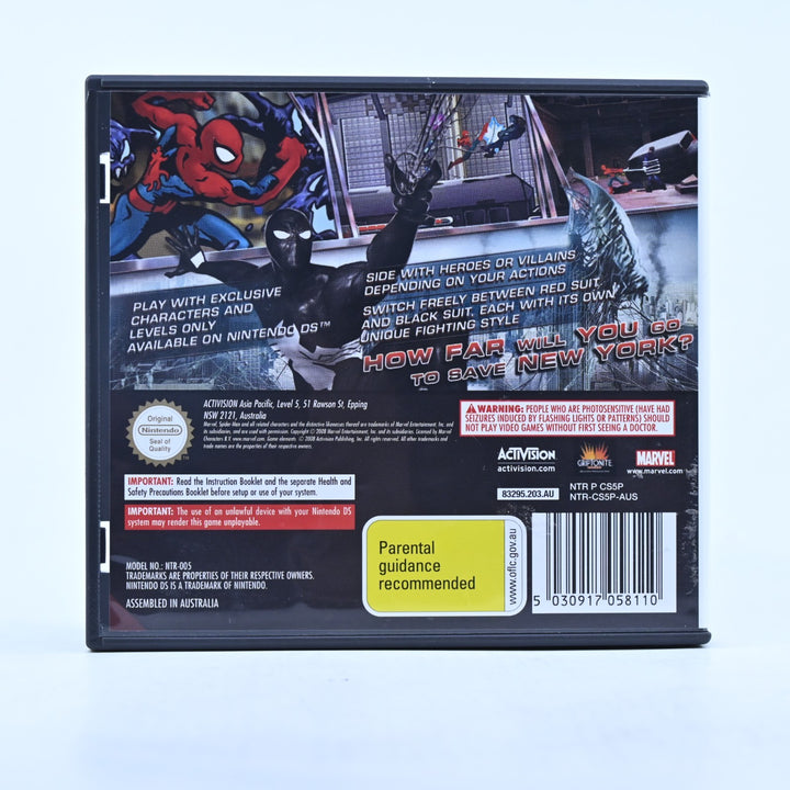 Spider-Man: Web of Shadows - Nintendo DS Game - PAL + Manual - FREE POST!