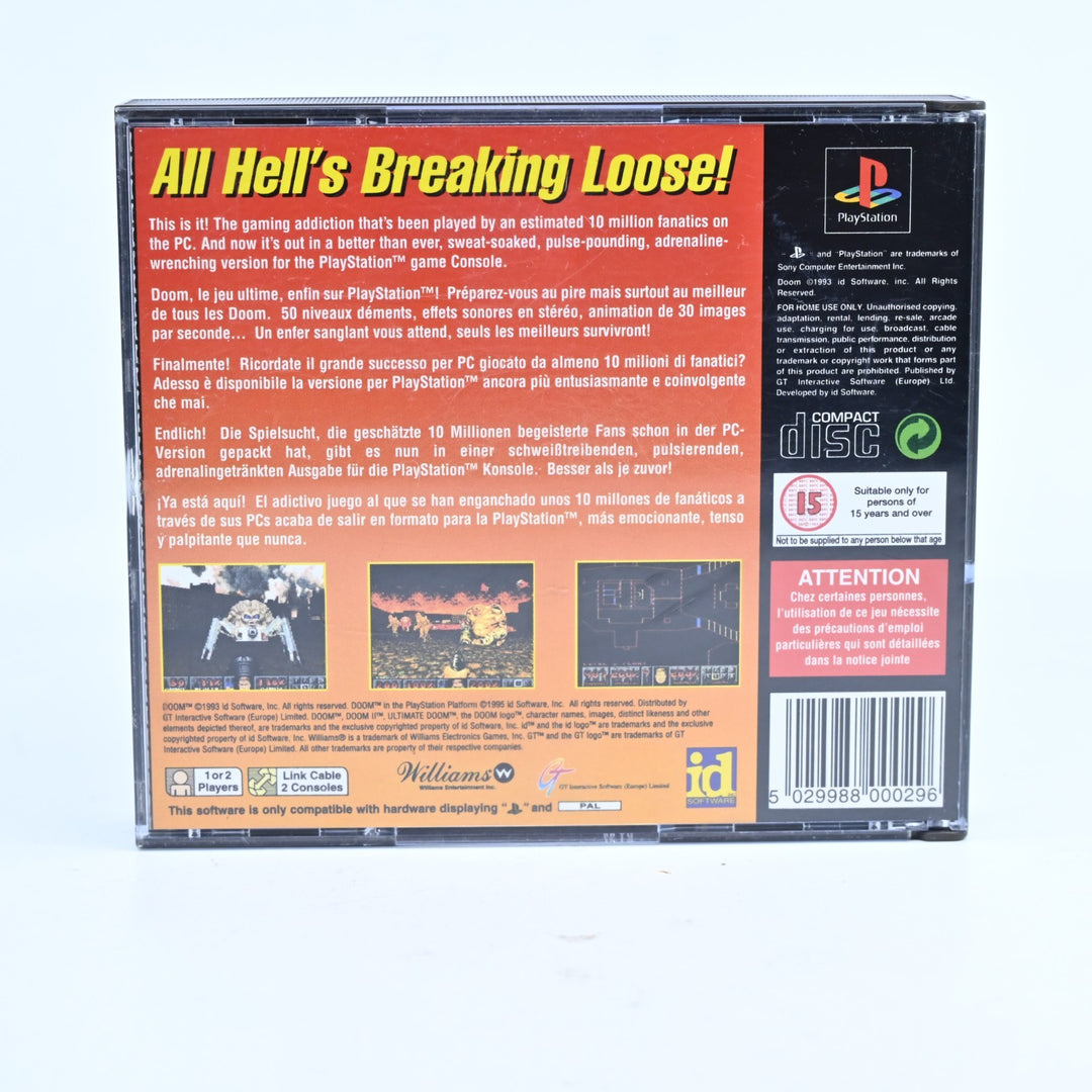Doom - Sony Playstation 1 / PS1 Game + Manual - PAL - MINT DISC!