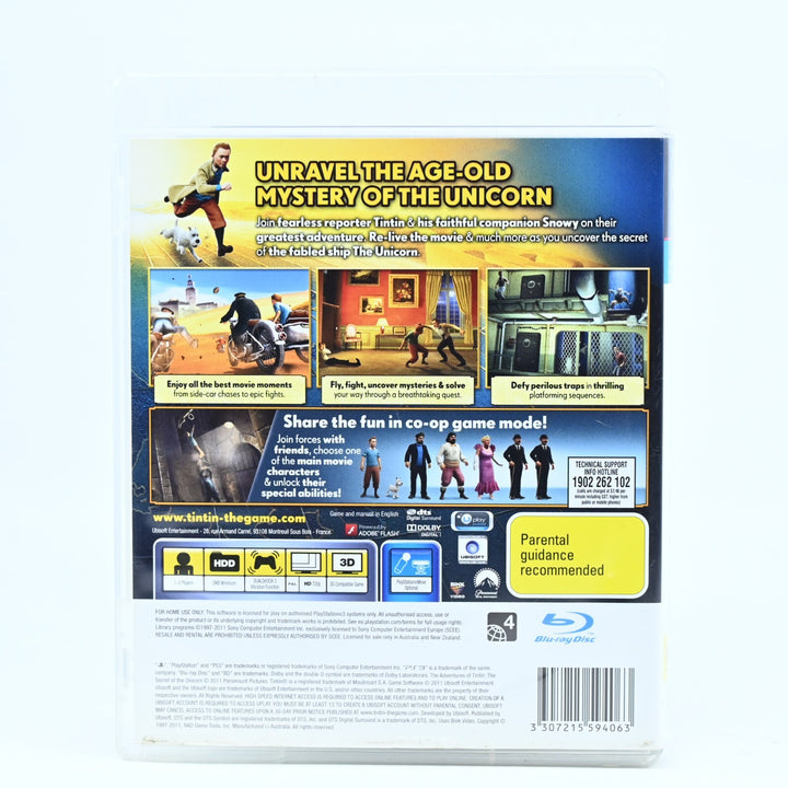 The Adventures of Tintin The Secret of the Unicorn - Sony Playstation 3/PS3 Game