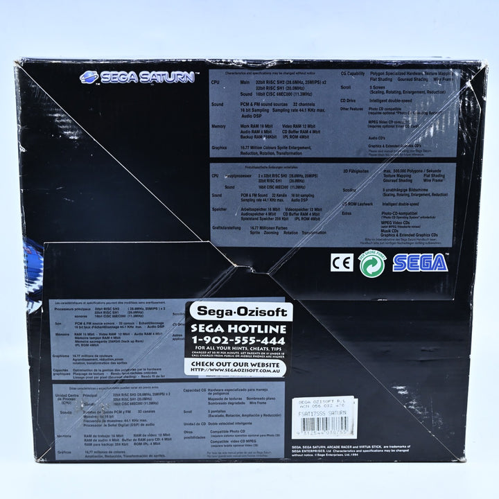 Black - Sega Saturn Boxed Console - AUS PAL - FREE POST!