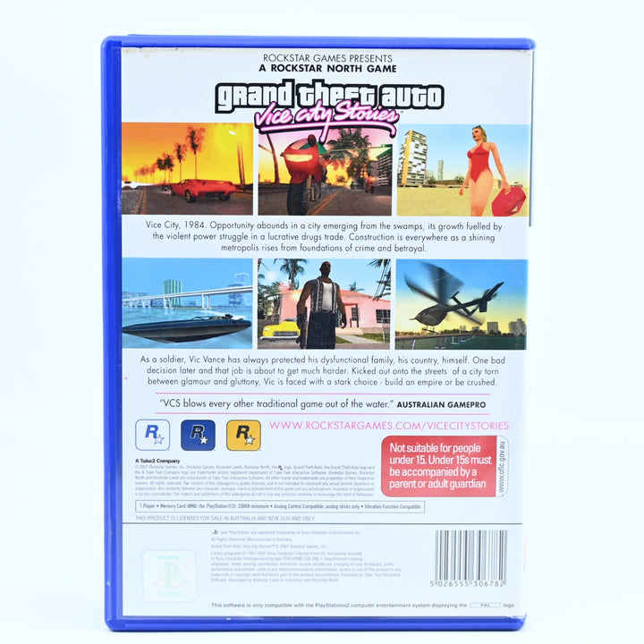 Grand Theft Auto: Vice City Stories - Sony Playstation 2 / PS2 Game + Map