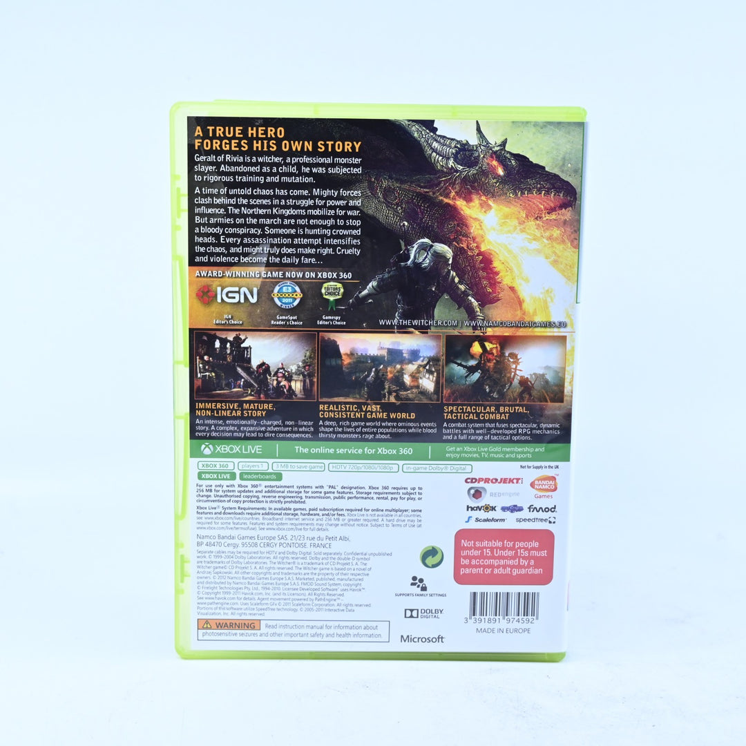 The Witcher 2: Assassins Of Kings - Enhanced Edition - Xbox 360 Game + Manual