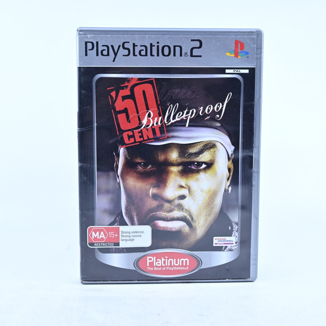 50 Cent Bulletproof - Sony Playstation 2 / PS2 Game + Manual - PAL - MINT DISC!