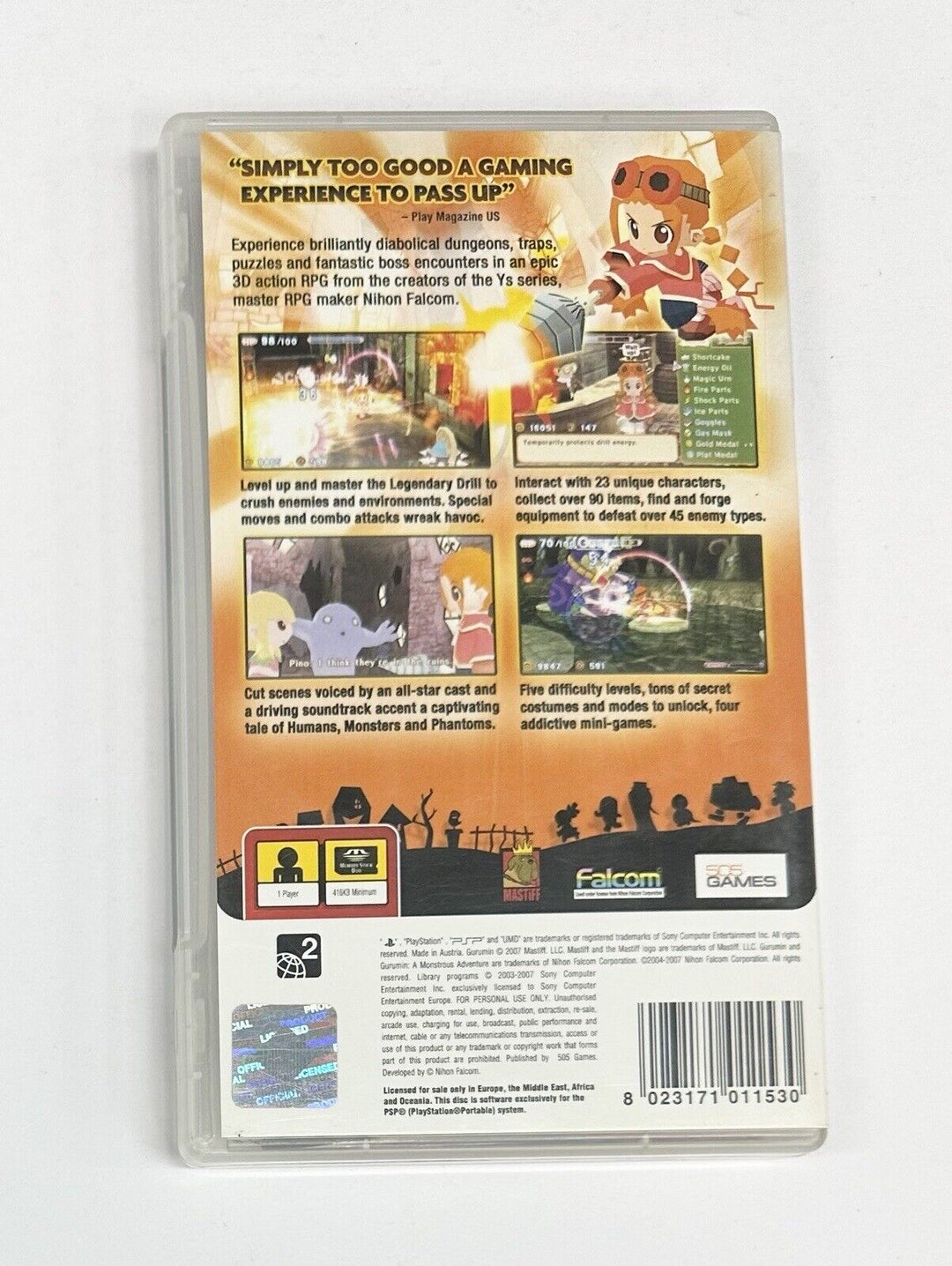 Gurumin: A Monstrous Adventure - PlayStation Portable / PSP Game - FREE POST!
