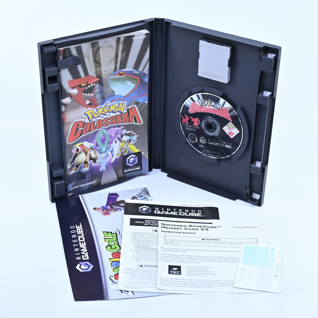 Pokemon Colosseum - Nintendo Gamecube Game + Manual - PAL + Memory Card!