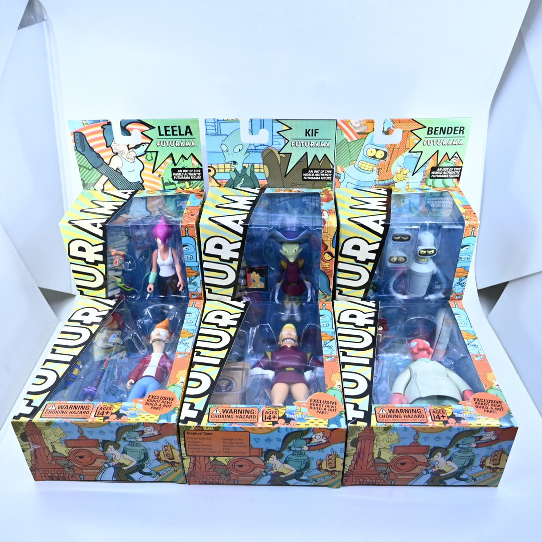 SEALED! Futurama Build-A-Bot - Robot Devil - Complete Toynami Figure Set - 2007