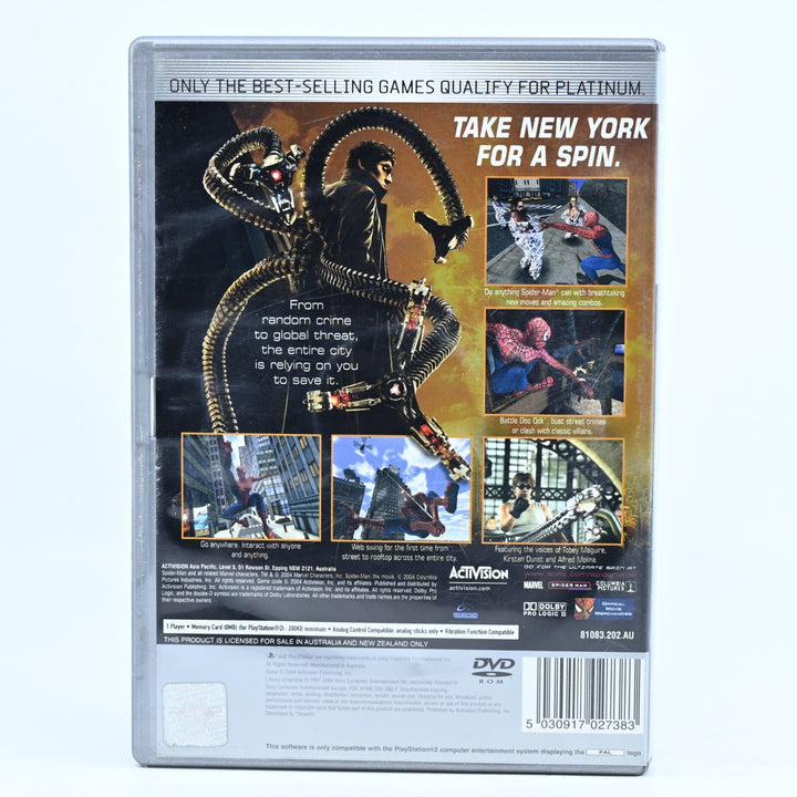Spider-Man 2 - Sony Playstation 2 / PS2 Game + Manual - PAL - MINT DISC!
