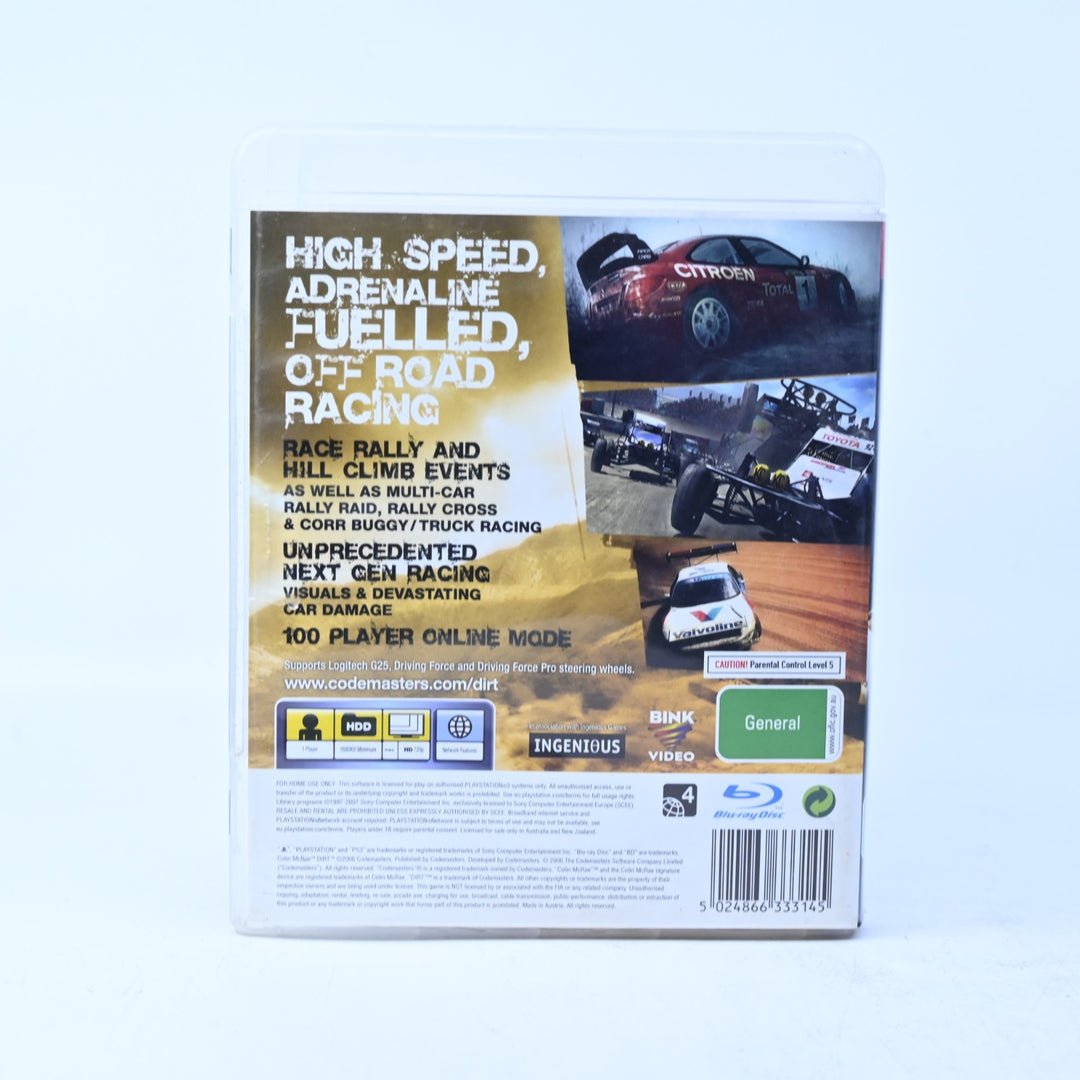 Colin McRae: DiRT - Sony Playstation 3 / PS3 Game + Manual - MINT DISC!