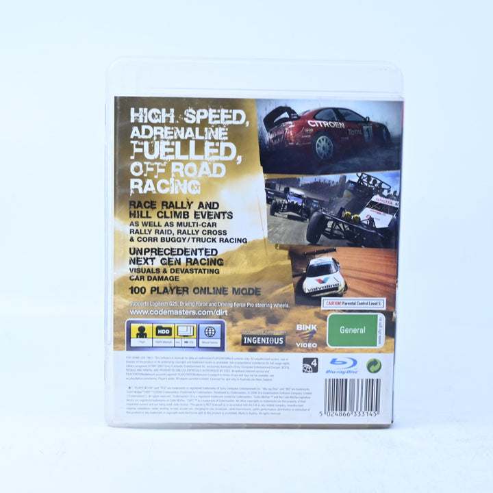 Colin McRae: DiRT - Sony Playstation 3 / PS3 Game + Manual - MINT DISC!