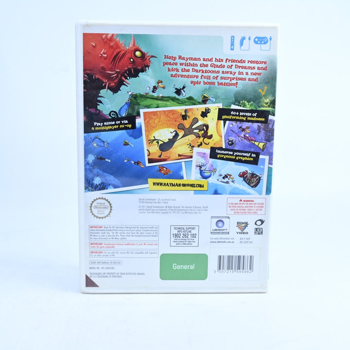 Rayman Origins - Nintendo Wii Game - No Manual - PAL - FREE POST!