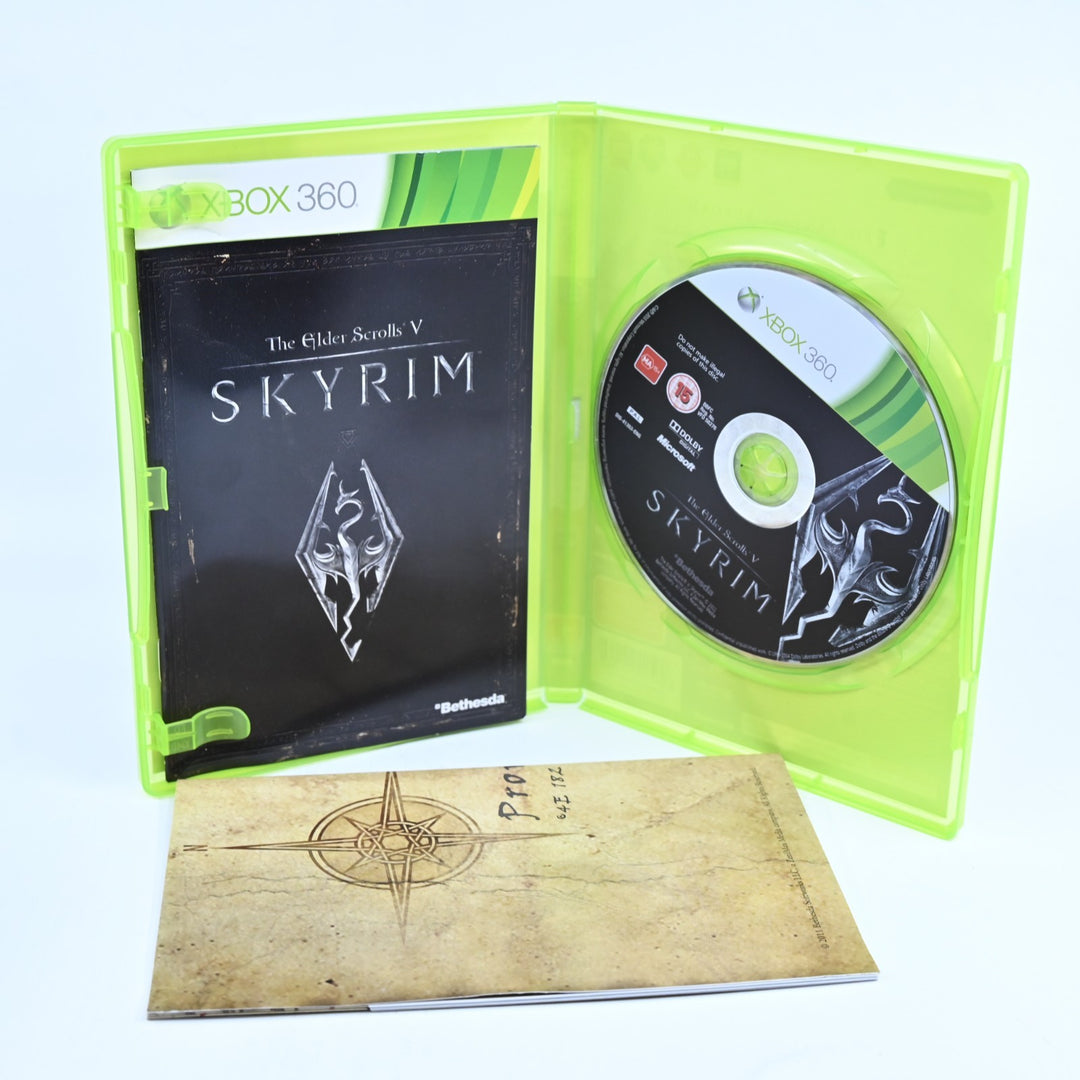 The Elder Scrolls V: Skyrim - Xbox 360 Game + Manual + Map - PAL - FREE POST!
