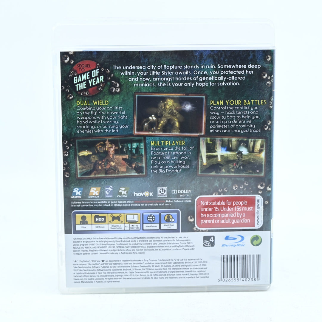Bioshock 2 + Manual - Sony Playstation 3 / PS3 Game - FREE POST!