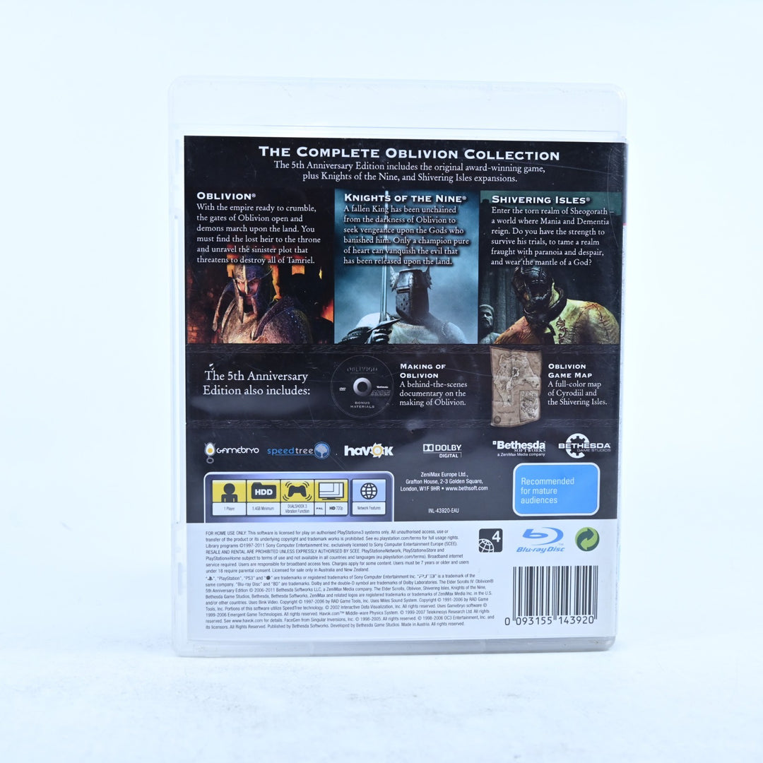The Elder Scrolls IV: Oblivion 5th Anniversary Edition - PS3 Game + Manual + DVD