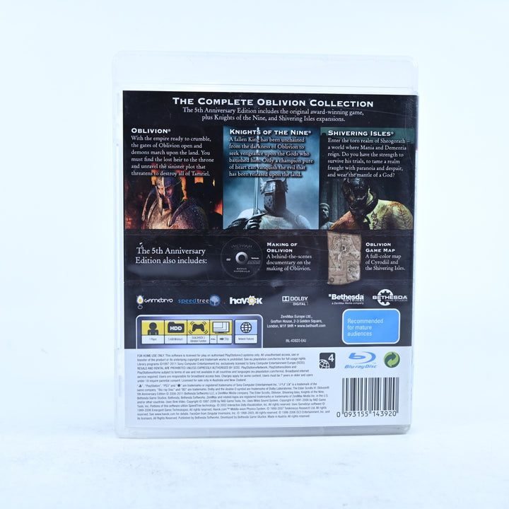 The Elder Scrolls IV: Oblivion 5th Anniversary Edition - PS3 Game + Manual + DVD