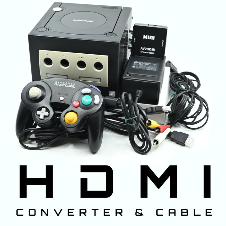 Nintendo Gamecube Console - (1,2,3 or 4) GENUINE CONTROLLERS + CABLES & HDMI!