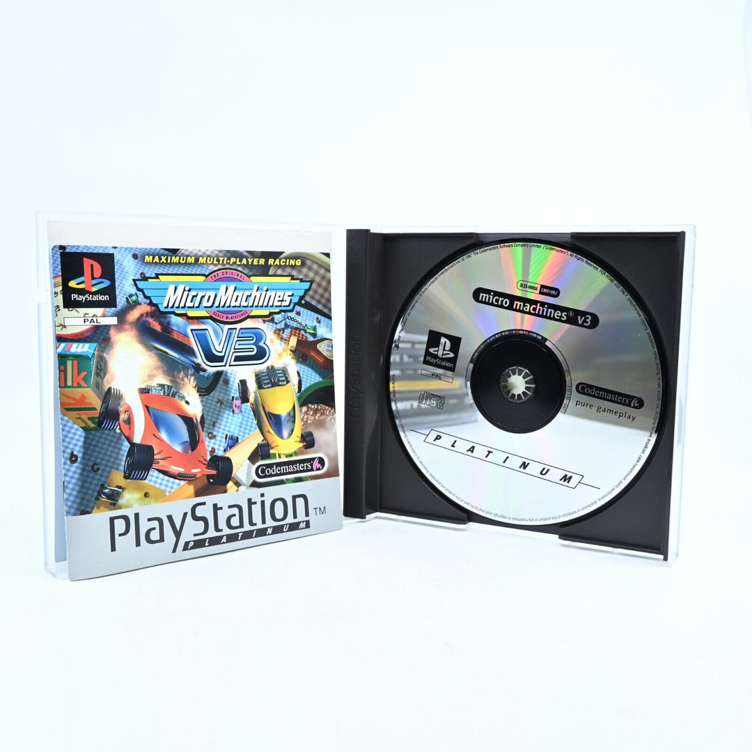 Micro Machines V3 - Sony Playstation 1 / PS1 Game + Manual - PAL - MINT DISC!