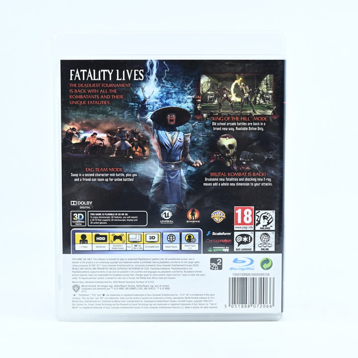 Mortal Kombat - Sony Playstation 3 / PS3 Game + Manual - NEAR MINT DISC!