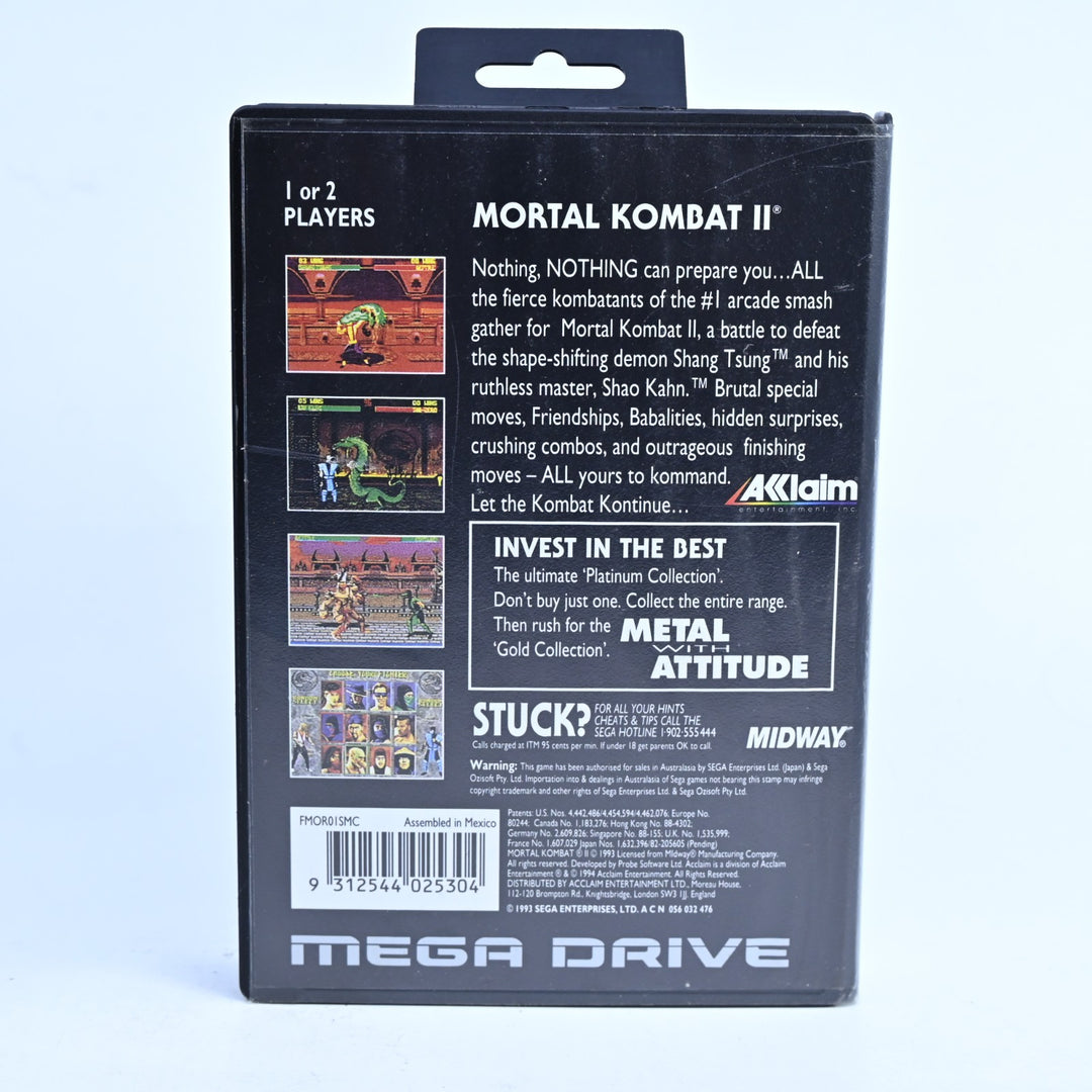 Mortal Kombat II - Sega Mega Drive Game - No Manual - PAL - FREE POST!