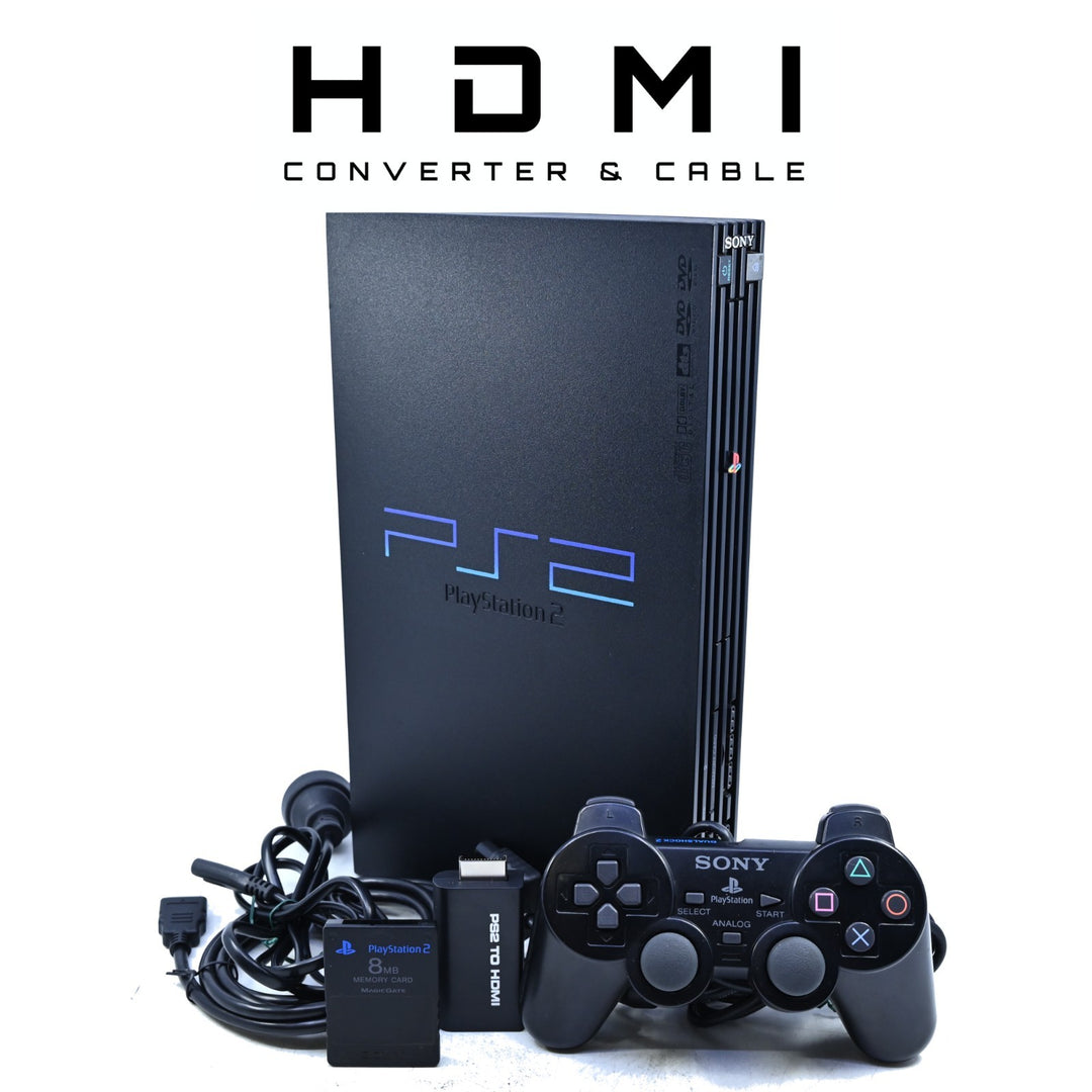 Sony Playstation 2/ PS2 Console Fat (1 / 2) GENUINE CONTROLLERS + CABLES + HDMI