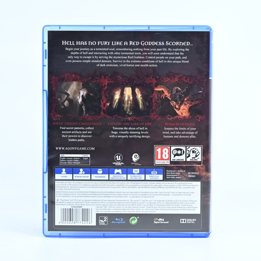 AS NEW! Agony - Sony Playstation 4 / PS4 Game - FREE POST!