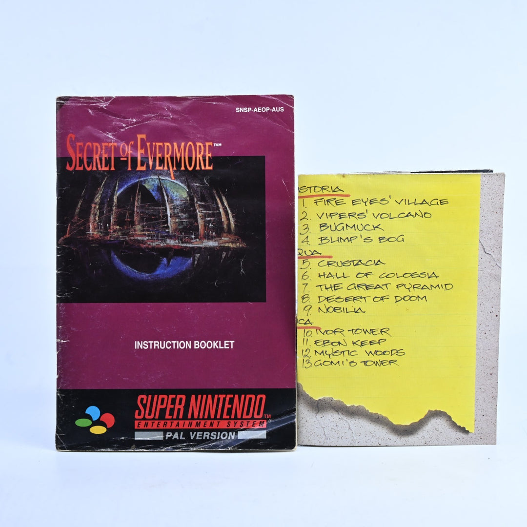 Secret of Evermore - Super Nintendo / SNES Boxed Game - PAL - FREE POST!