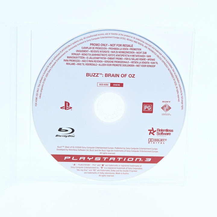 BUZZ! Brain of Oz - Promo Disc - PS3 Game - Disc Only - MINT DISC!