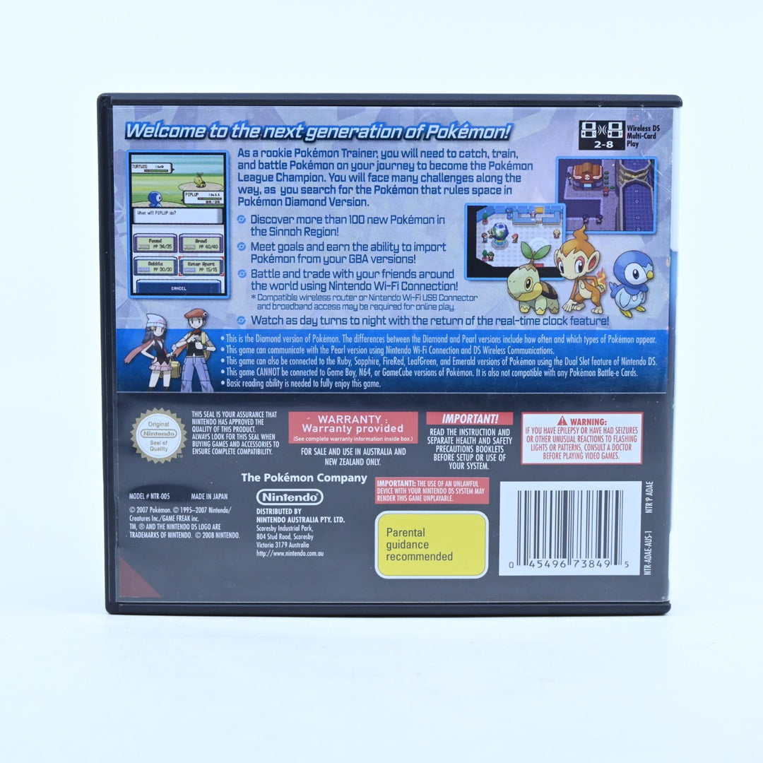 Pokemon Diamond Version - Nintendo DS Game - PAL + Manual - FREE POST!