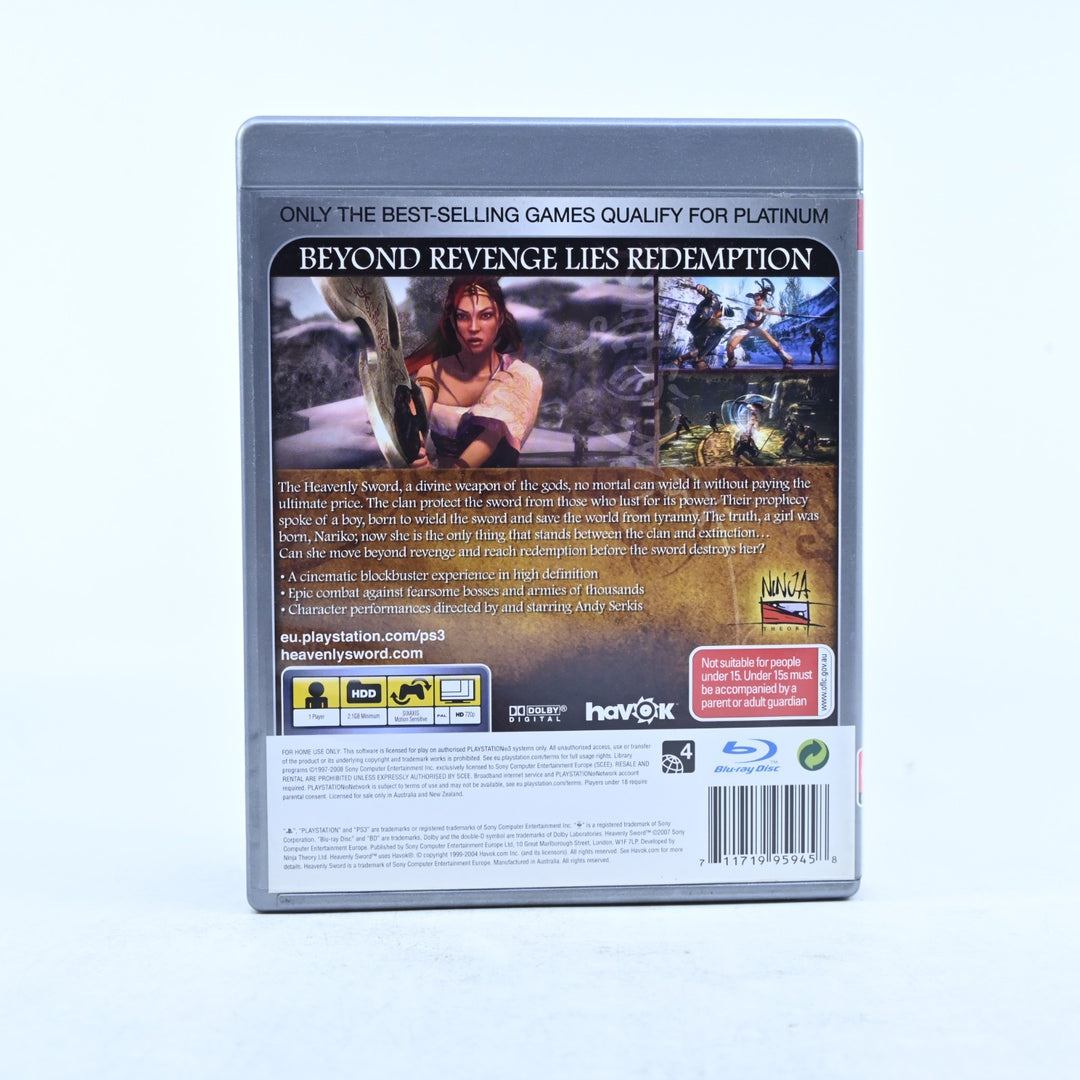 Heavenly Sword - Sony Playstation 3 / PS3 Game + Manual - MINT DISC!