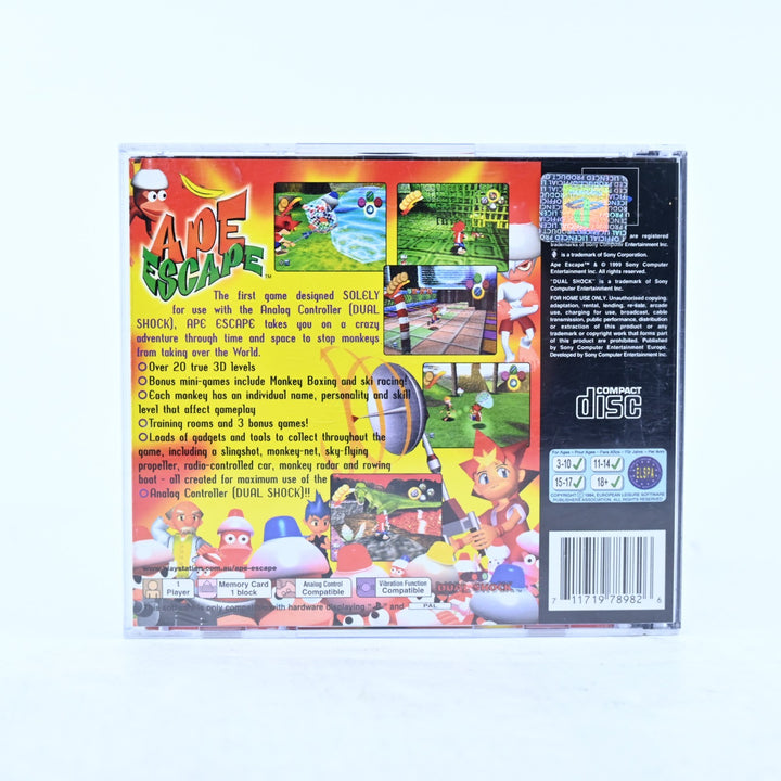 Ape Escape - Sony Playstation 1 / PS1 Game + Manual - PAL - MINT DISC!