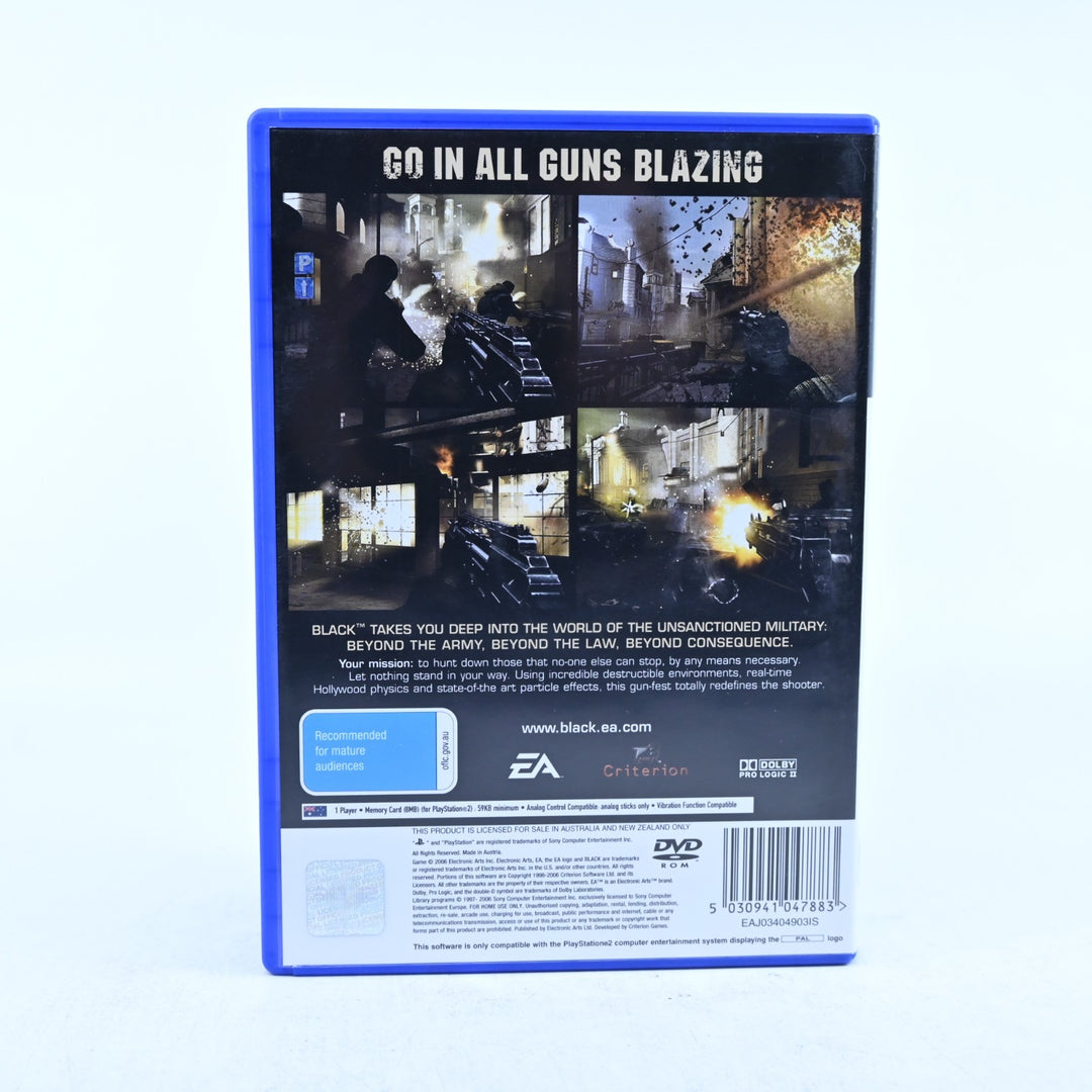 Black - Sony Playstation 2 / PS2 Game + Manual - PAL - MINT DISC!