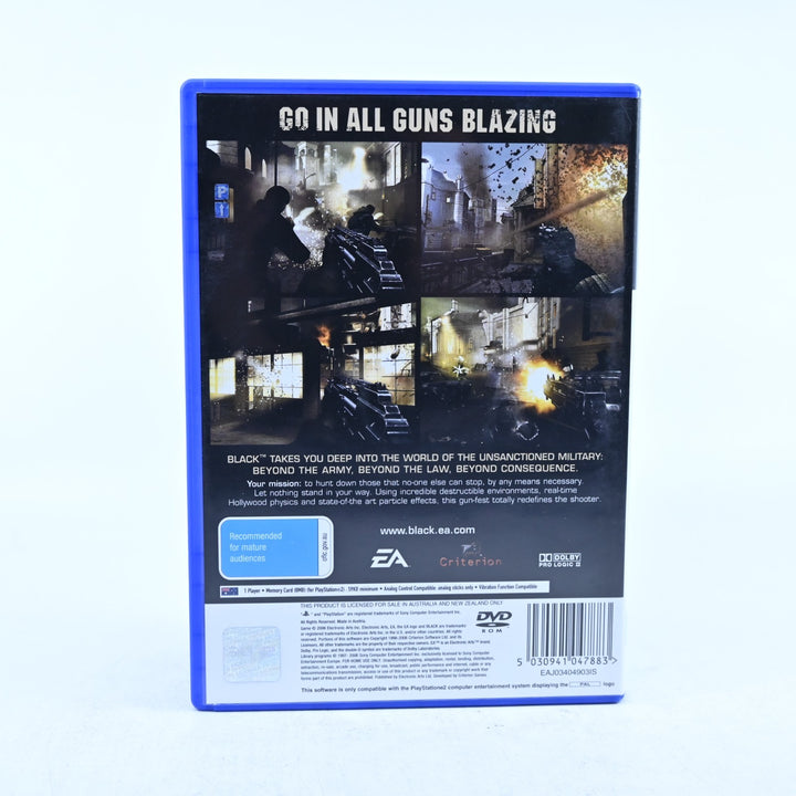 Black - Sony Playstation 2 / PS2 Game + Manual - PAL - MINT DISC!