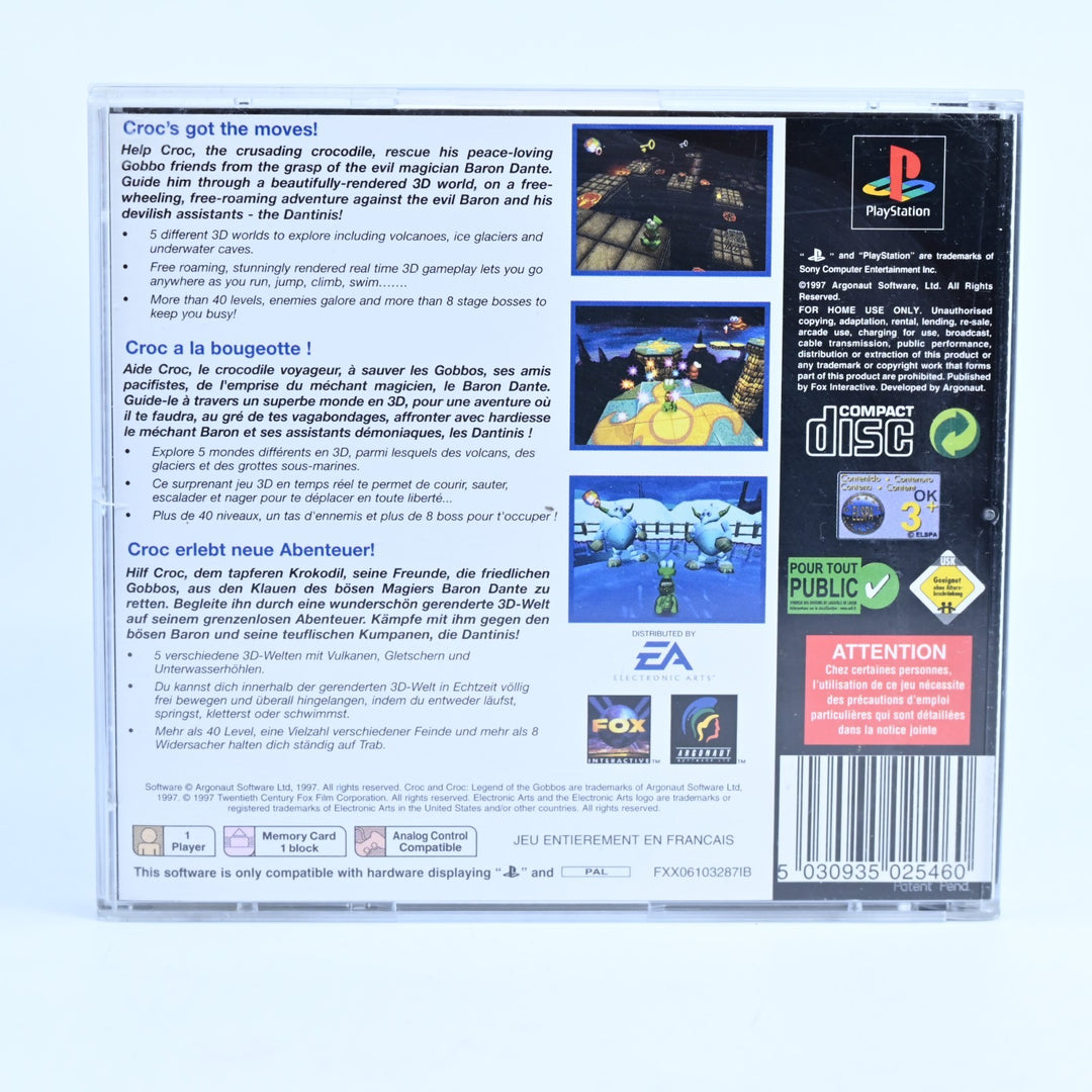 Croc: Legend of the Gobbos - Sony Playstation 1/ PS1 Game + Manual PAL MINT DISC