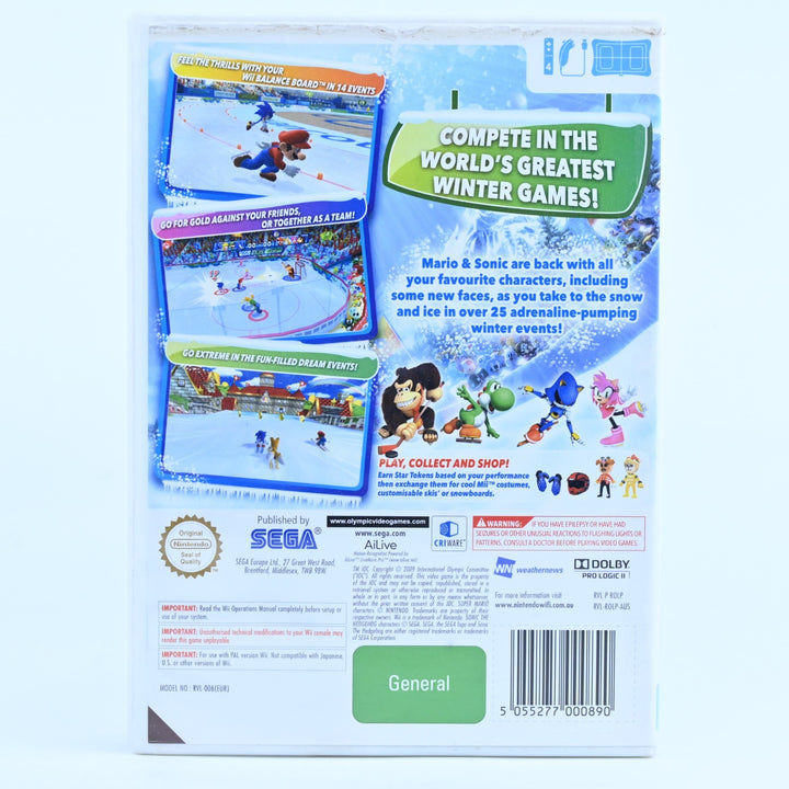 Mario & Sonic at the Olympic Winter Games - Nintendo Wii Game + Manual