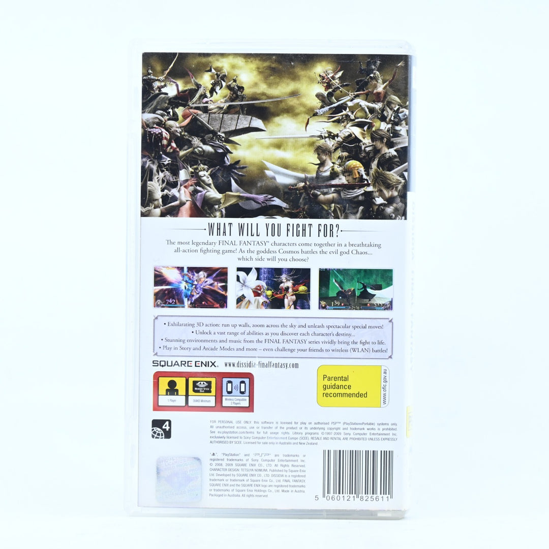 Dissidia Final Fantasy - Sony PSP Game + Manual - FREE POST!