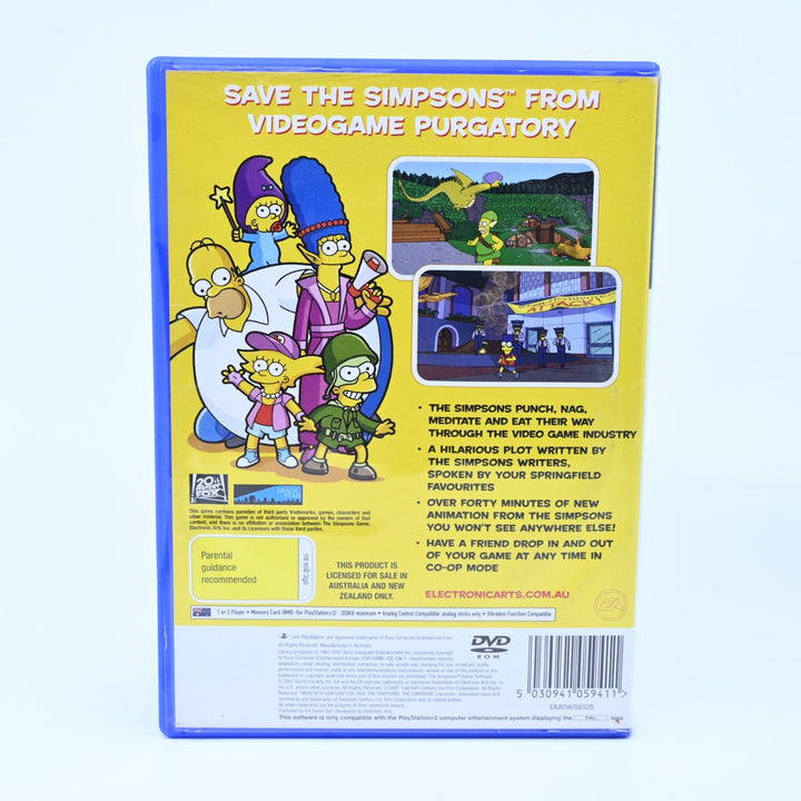 The Simpsons Game - Sony Playstation 2 / PS2 Game - No Manual - PAL - FREE POST!