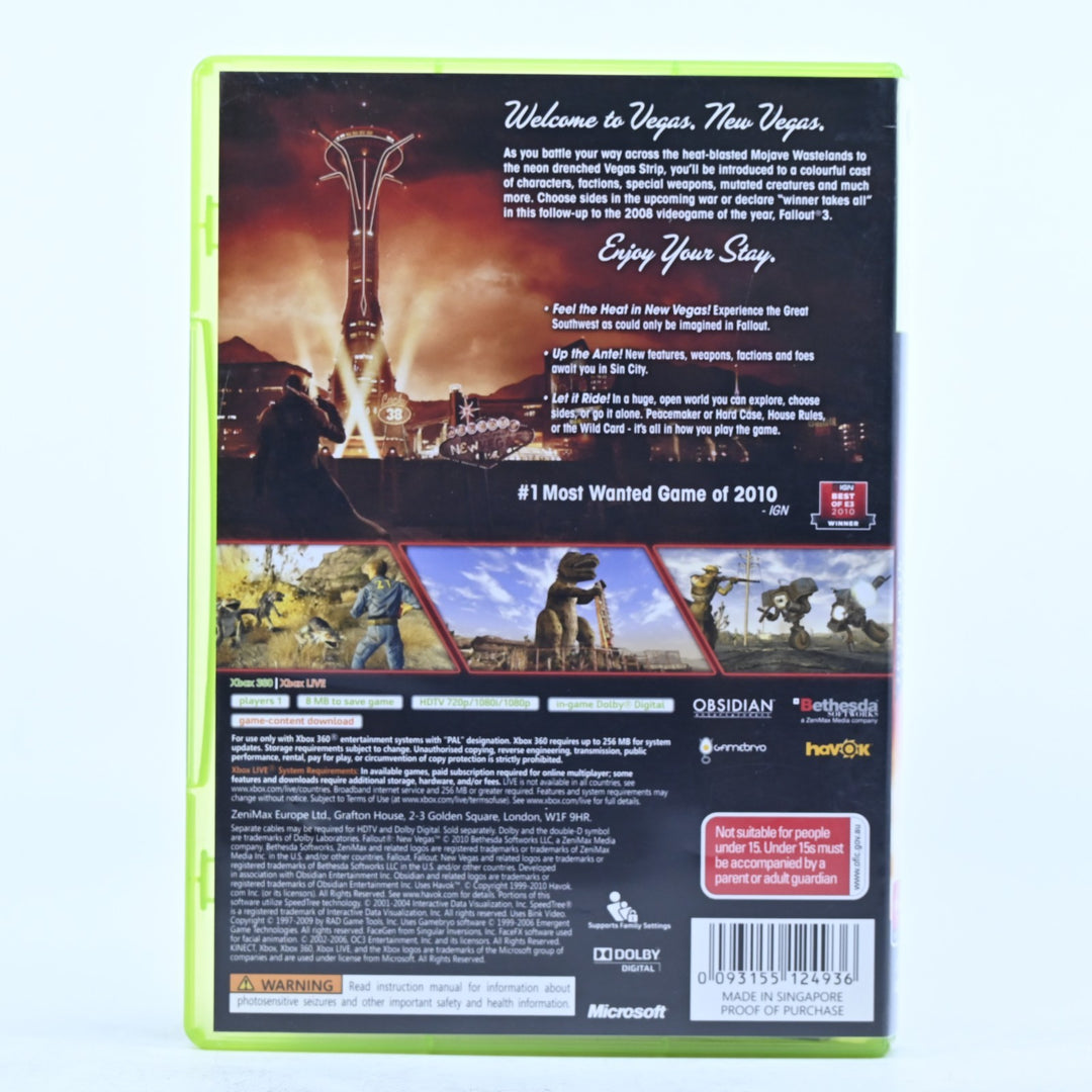 Fallout: New Vegas - Xbox 360 Game + Manual - PAL - MINT DISC!