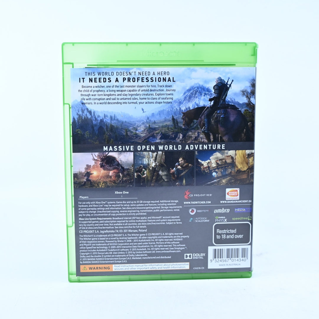 The Witcher III: Wild Hunt + Slip Cover - Xbox One Game - PAL - FREE POST!