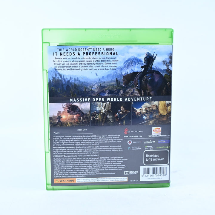 The Witcher III: Wild Hunt + Slip Cover - Xbox One Game - PAL - FREE POST!