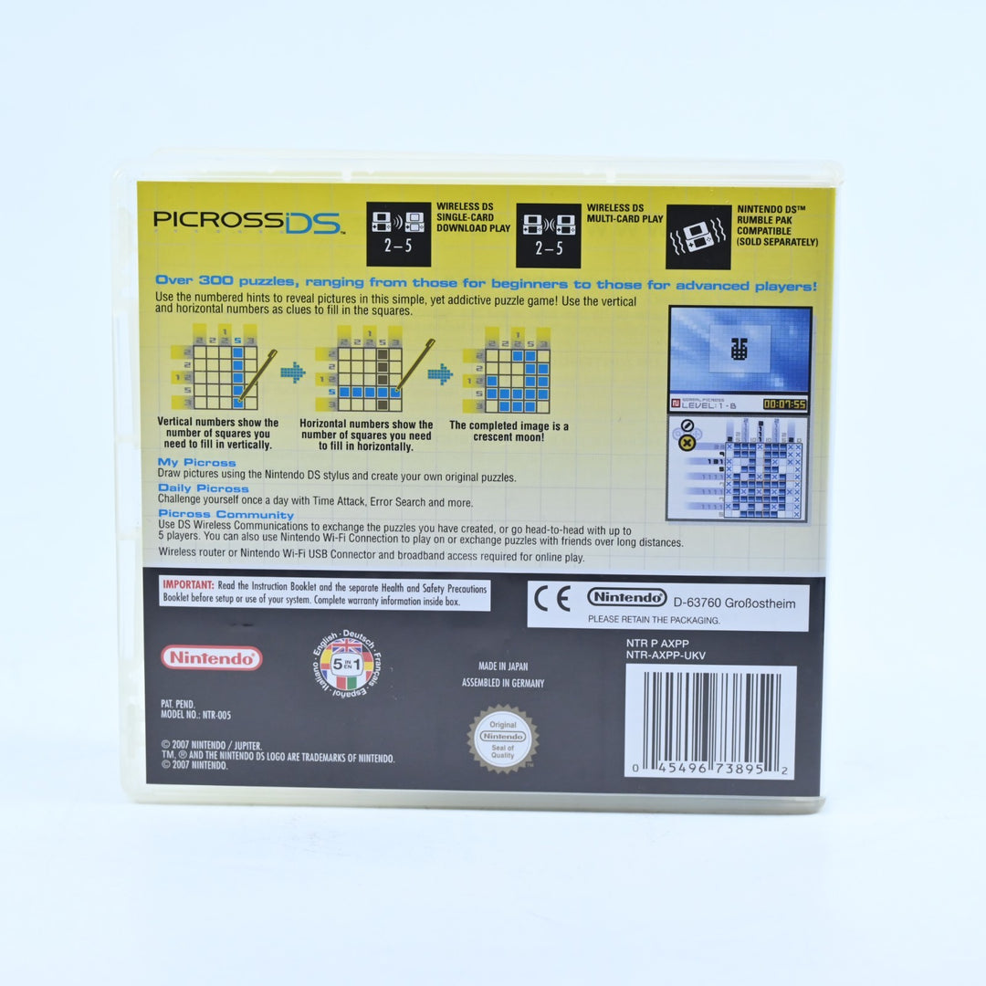 Picross - Nintendo DS Game - PAL + Manual - FREE POST!