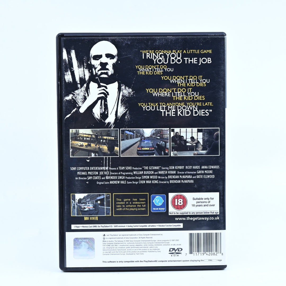 The Getaway - Sony Playstation 2 / PS2 Game + Manual - PAL - MINT DISC!