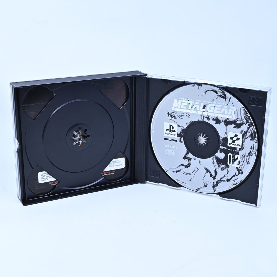 Metal Gear Solid - Sony Playstation 1 / PS1 Game + Manual - PAL - MINT DISC!