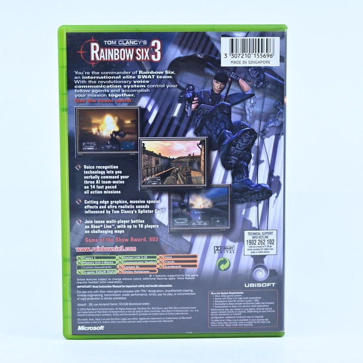 Tom Clancy's Rainbow Six 3 - Original Xbox Game + Manual - PAL - MINT DISC!