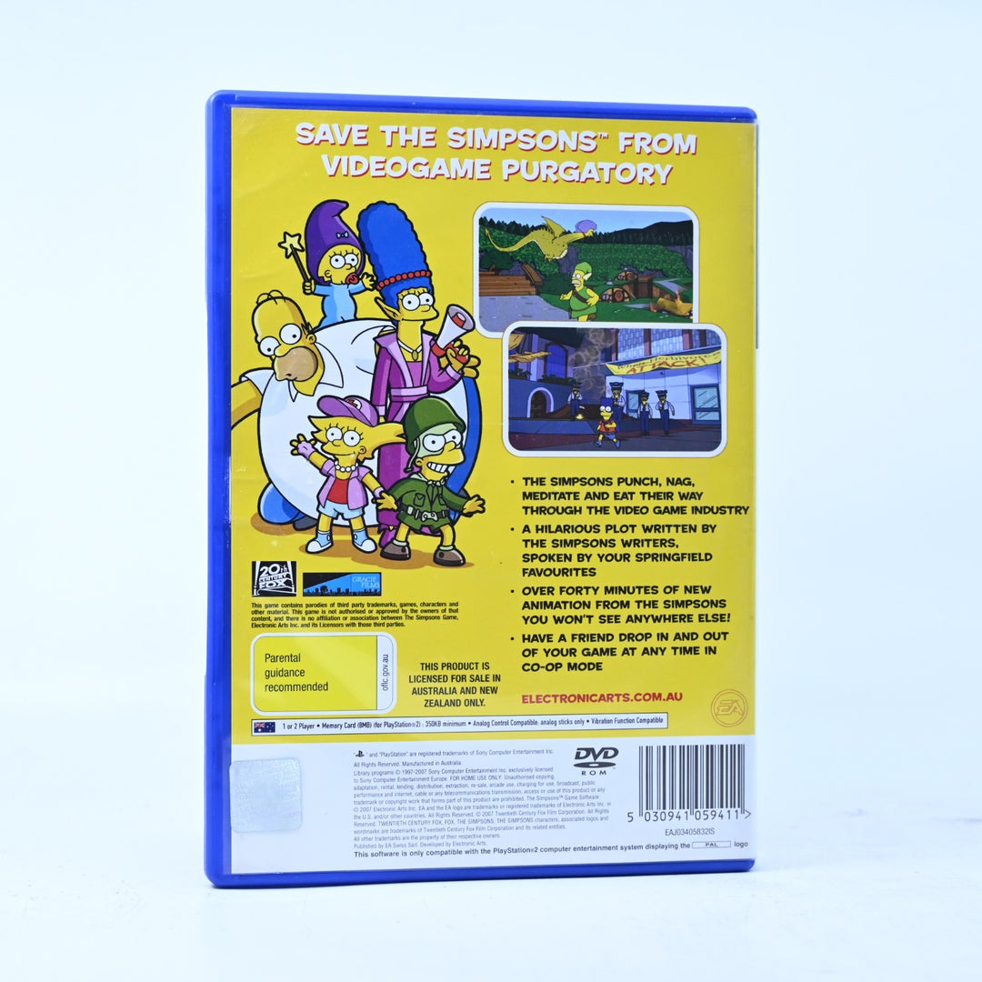 The Simpsons Game - Sony Playstation 2 / PS2 Game + Manual - PAL - MINT DISC!