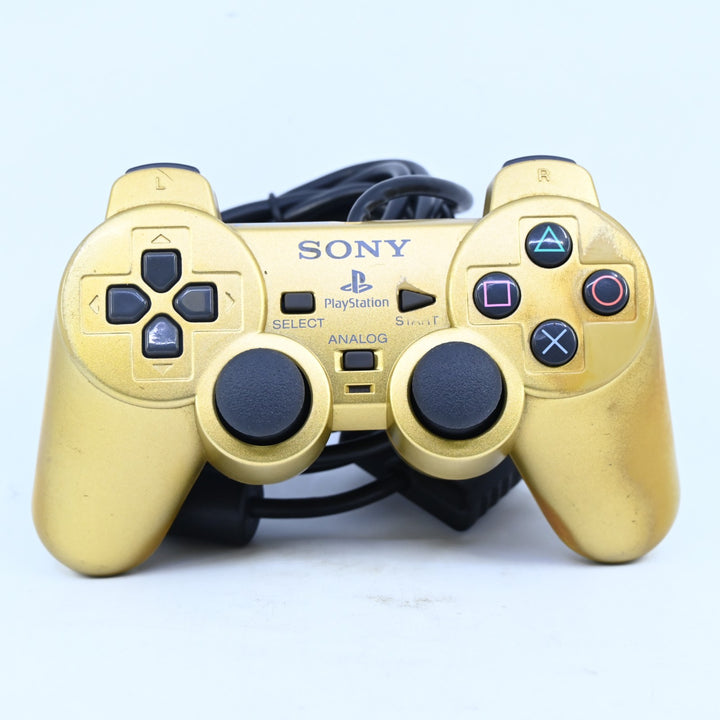 Official Gold DualShock 2 Controller Gundam - Playstation 2 / PS2 Accessory