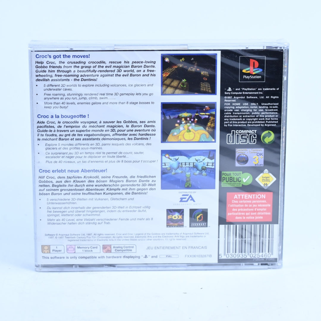Croc: Legend of the Gobbos - SEALED - PS1 Game + Manual - PAL