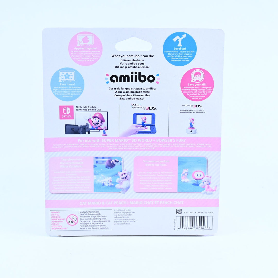 SEALED! - Cat Mario & Cat Peach Amiibo - Super Mario - Toy